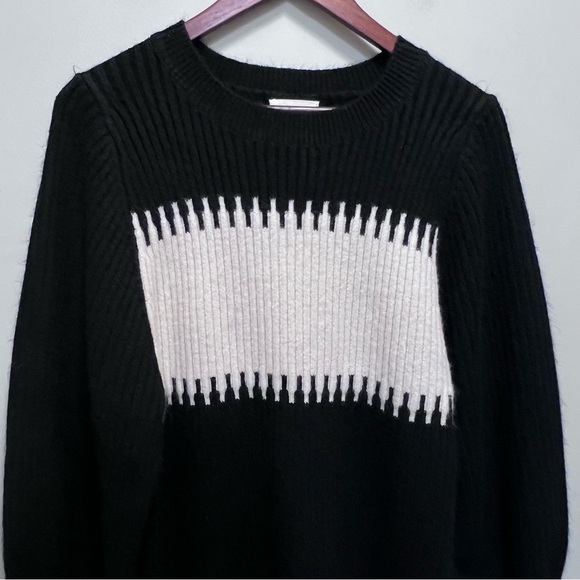 Promesa Tunic Balloon Sleeve Knit Sweater Size Medium Colourblock - Picture 3 of 10